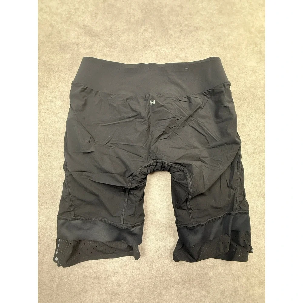 Deckers‎ X Lab Mens M 2-in-1 Running Shorts Black Reflective Pocket Performance
